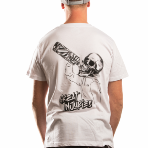 shirt with skull backprint in the color white