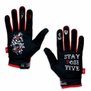 lawless great injuries mx of bmx glove in the colors black white and red