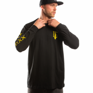 man with hat and black and yellow longsleeve the tribe