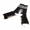 crew socks great injuries logo on back in color black white