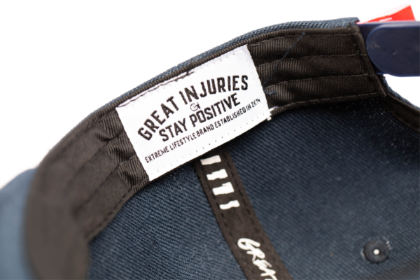 inner label of great injuries snapback