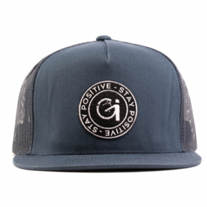 navy snapback with mesh back