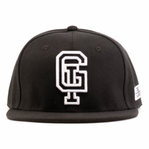 front of snapback with white embroidery logo