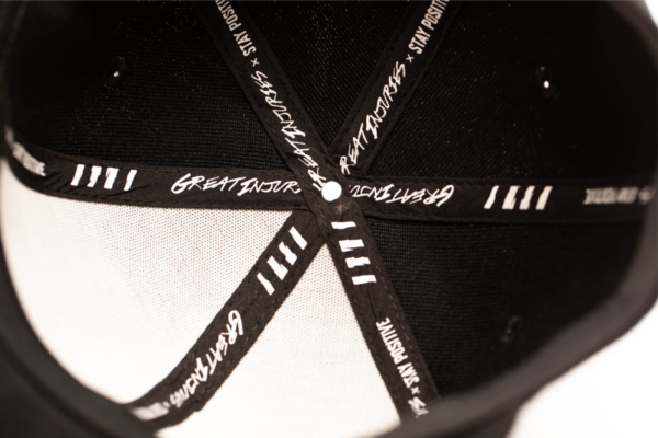 inside of snapback detail with great injuries on it