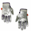 extreme sports glove with white and grey dye print and purple details