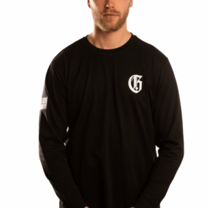 longsleeve shirt with whit chest logo