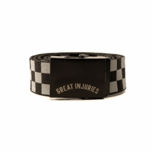 checkered canvas belt grey black from great injuries