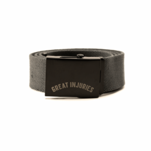 canavas belt with black buckle from great injuries