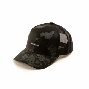 trucker hat with mesh back and camo front panel